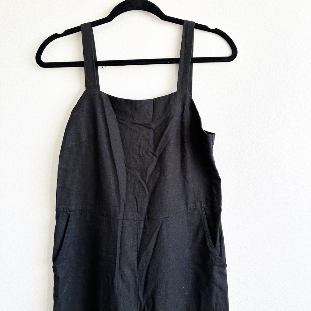 AURA Linen Jumpsuit in black XS - Picture 4 of 10